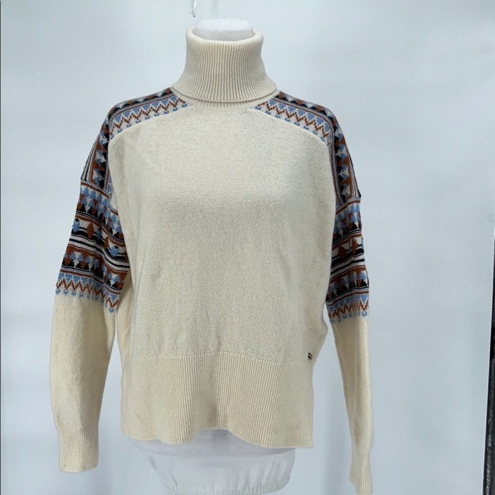 Scotch Soda Sweater Womens Extra Small Fair Isle Pullover Wool Knit Preppy Pink - Picture 3 of 12